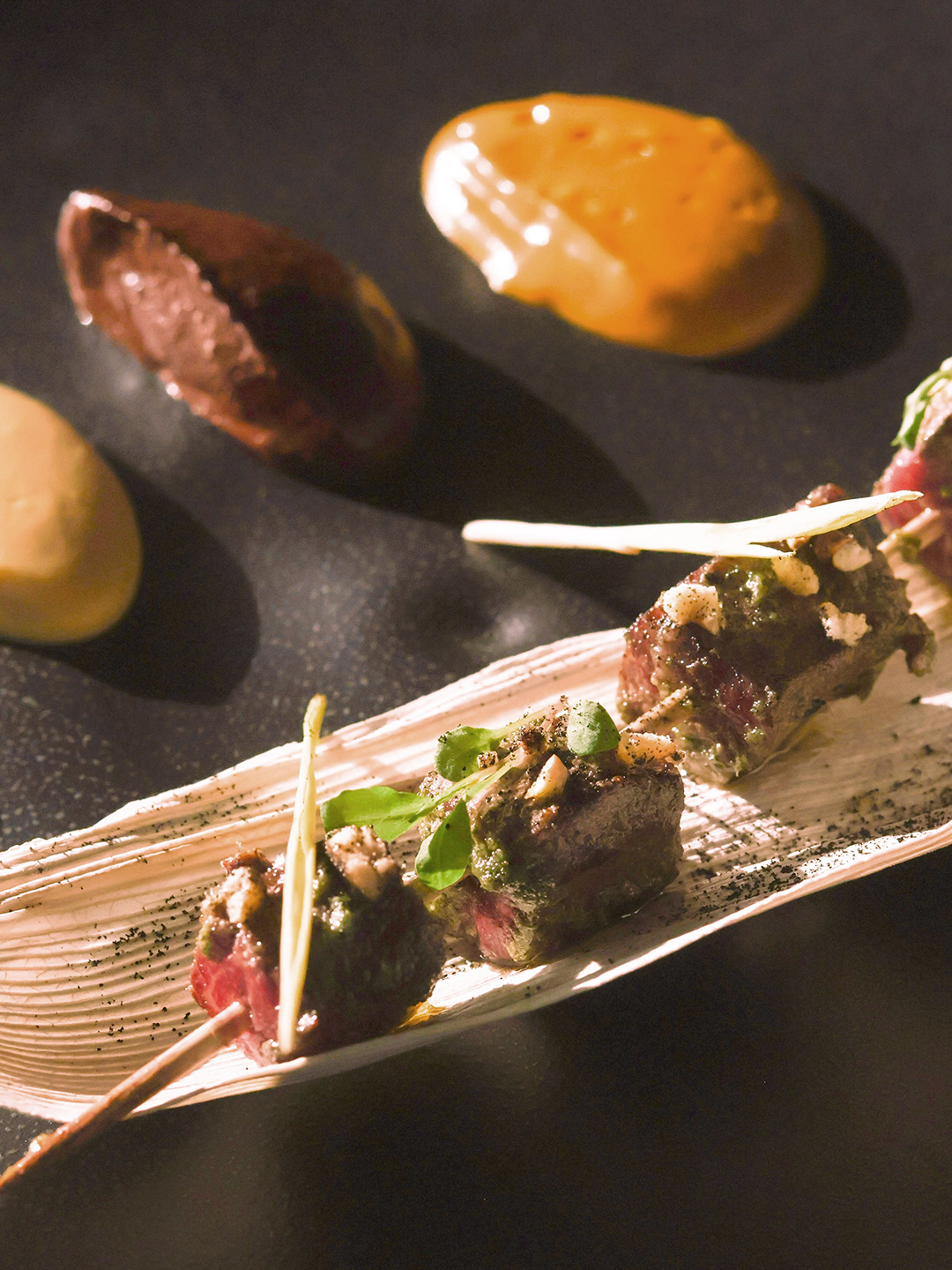 El_bar_se_come_Moxche_filete_con_moles Filete con moles de Los Danzantes Oaxaca